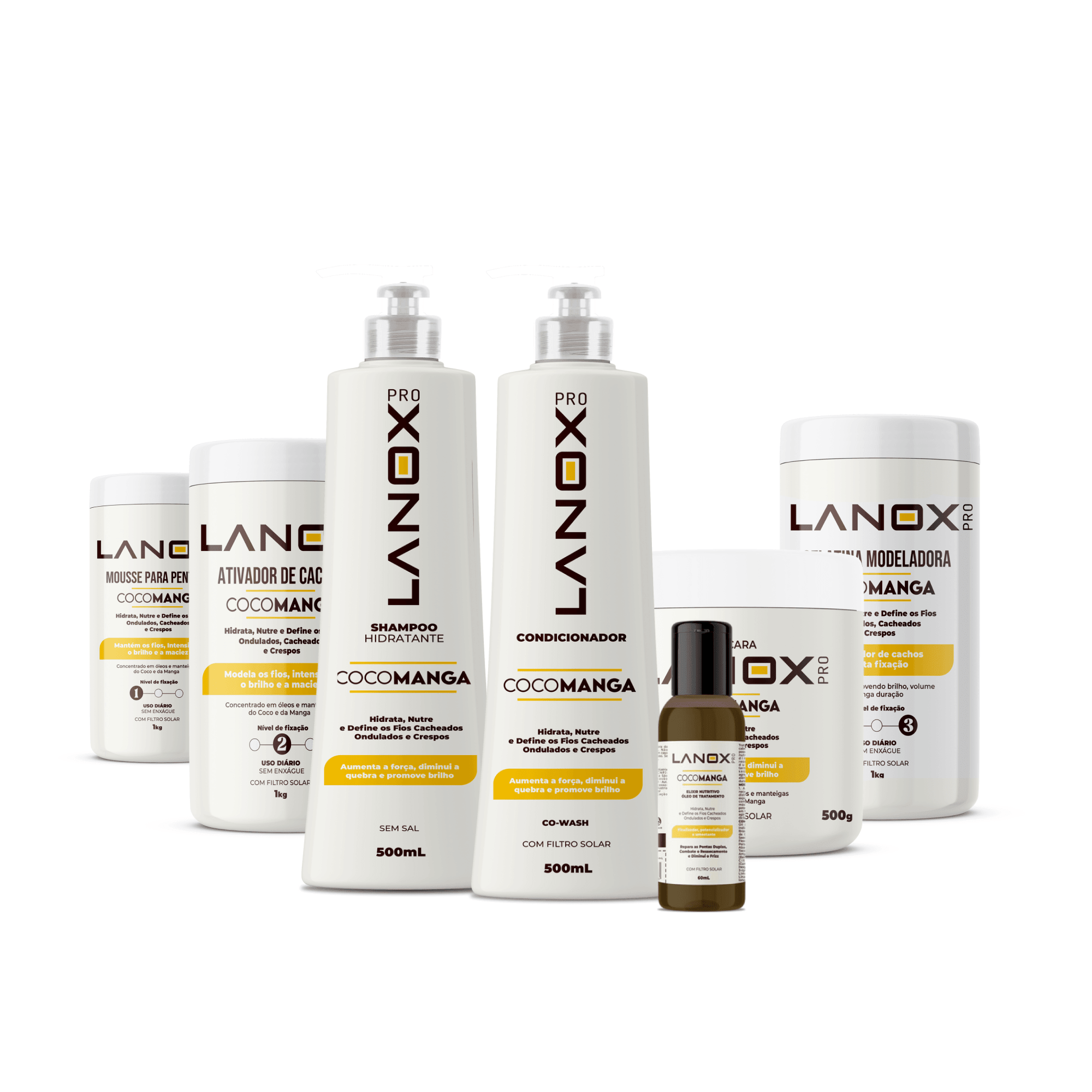 Linha Completa Lanox CocoManga - Trihair Cosméticos